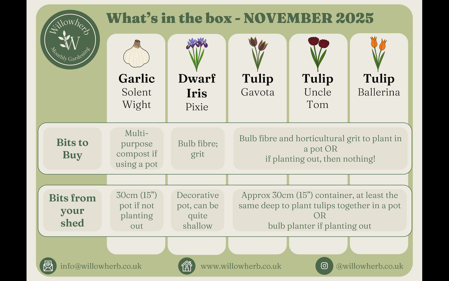 Willowherb Monthly Gardening Box - November