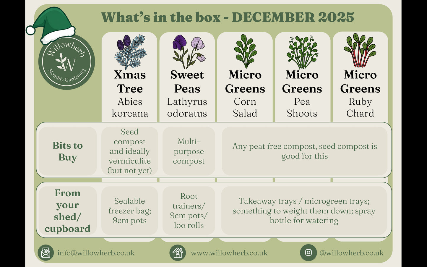 Willowherb December Gardening Box