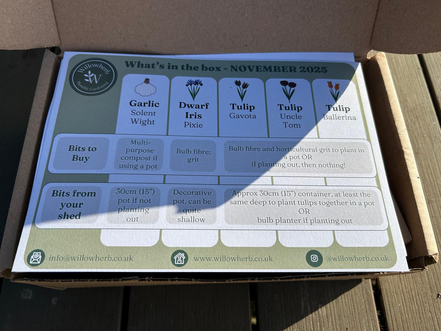 Willowherb November Gardening Box